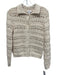 Reiss Size S Cream Polyester Blend Crochet Collar Button Front Cardigan Cream / S