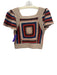 Sea New York Size S Beige, Red, Blue Wool Blend Crochet Granny Squares Sweater Beige, Red, Blue / S