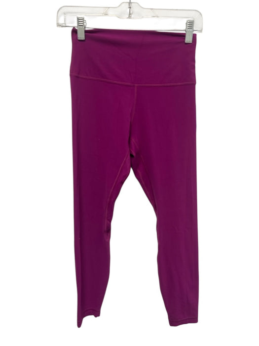 Lululemon Size 6 Magenta Pink Nylon Blend Mid Rise 7/8 length Leggings Magenta Pink / 6