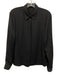 Theory Size S Black Silk Button Down Collar Long Sleeve Top Black / S