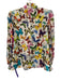 Alice + Olivia Size S White, Black, Multi Cotton & Silk Semi Sheer Top White, Black, Multi / S