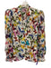 Alice + Olivia Size S White, Black, Multi Cotton & Silk Semi Sheer Top White, Black, Multi / S