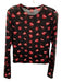 Alice + Olivia Size M Black, Red, White Polyester Blend Mesh Lips Top Black, Red, White / M