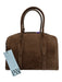 Parisa Wang Brown Goat Skin Suede Zip Close Internal Compartments Bag Brown / S