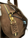 Parisa Wang Brown Goat Skin Suede Zip Close Internal Compartments Bag Brown / S