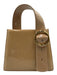 Parisa Wang Beige Patent Leather Asymmetric Buckle Top Handle Bag Beige / S