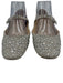 Betsey Johnson Shoe Size 7 Silver & Clear PU Leather Fabric Lined Flats Silver & Clear / 7