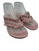 Clorinda Antinori Shoe Size 37 Pink Leather Ruffle Studded Thong Sandals Pink / 37