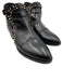 Alaia Shoe Size 36.5 Black & Rose Gold Leather Cut Out studded accents Booties Black & Rose Gold / 36.5