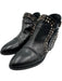 Alaia Shoe Size 36.5 Black & Rose Gold Leather Cut Out studded accents Booties Black & Rose Gold / 36.5