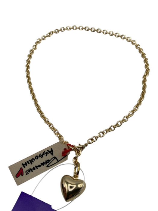 Roxanne Assoulin Gold Gold Tone Metal Heart Pendant Necklace Gold