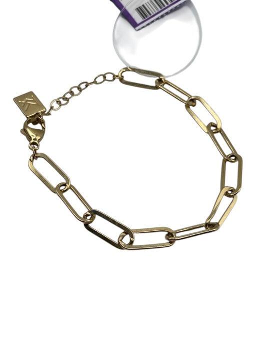 Miranda Frye Gold paperclip chain Lobster Clasp Bracelet Gold