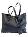 Tory Burch Black Synthetic Magnetic Closure Gold Hardware Fleece Lined Bag Black / L
