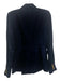 Smythe Size 2 Black Acetate Blend Flap Pocket Velvet Peak Lapels Blazer Black / 2