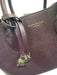 Aspinal of London Deep Plum Leather Top Handle Pebbled Crossbody Strap Bag Deep Plum / S