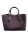Aspinal of London Deep Plum Leather Top Handle Pebbled Crossbody Strap Bag Deep Plum / S