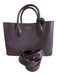 Aspinal of London Deep Plum Leather Top Handle Pebbled Crossbody Strap Bag Deep Plum / S