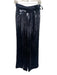 J Crew Collection Size XS Black Polyester Sequined Tie belt Elastic Waist Pants Black / XS