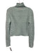 Guest in Residence Size S Teal Wool Blend Swiss Dot High Neck Sweater Teal / S