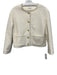 Reformation Size S Cream Wool Blend Button Front Round Neck Jacket Cream / S