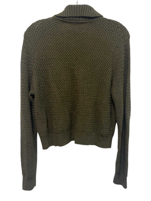 Rag & Bone Size XS Dark Green Cotton Blend Button Front Collared Cardigan Dark Green / XS