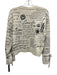 Cinq a Sept Size S Cream & Black Viscose Blend Printed Embellished Sweater Cream & Black / S
