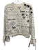 Cinq a Sept Size S Cream & Black Viscose Blend Printed Embellished Sweater Cream & Black / S