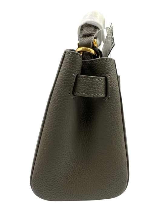 Parisa Wang Green Leather Pebbled Gold Hardware Top Handle Feet Bag Green / Mini