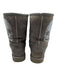 Ugg Shoe Size 7 Grey Leather & Synthetic Fleece Lined Crystal Embellished Boots Grey / 7