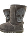 Ugg Shoe Size 7 Grey Leather & Synthetic Fleece Lined Crystal Embellished Boots Grey / 7