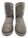 Ugg Shoe Size 7 Grey Leather & Synthetic Fleece Lined Crystal Embellished Boots Grey / 7