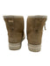 Ugg Shoe Size 7 Brown Leather & Synthetic Fleece Lined Zip Close Ankle Boots Brown / 7
