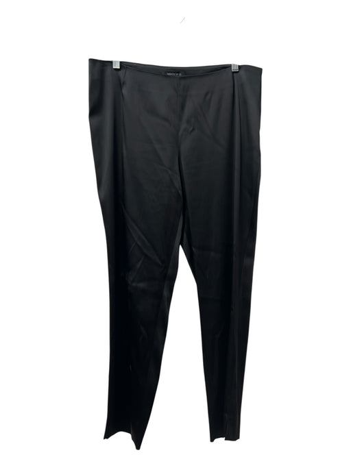 Lafayette 148 Size 12 Black No Fabric Tag Side Zip Tapered Flat Front Pants Black / 12