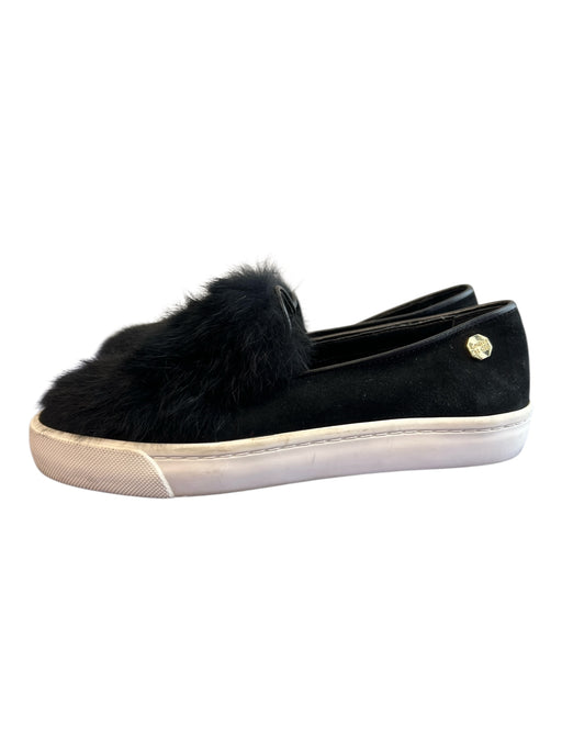 Louise et Cie Shoe Size 6.5 Black Faux Fur Slip On Round Toe Flat Shoes Black / 6.5