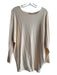 Esqualo Size Small Ivory Viscose Blend Batwing Button Cuff Wide Neck Top Ivory / Small