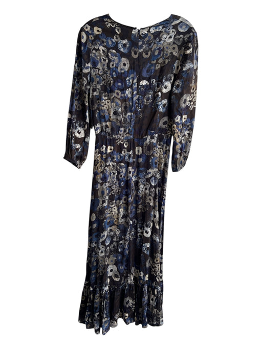 Lola & Sophie Size Est Small Navy, Silver & Mulit No Fabric Tag 3/4 Sleeve Dress Navy, Silver & Mulit / Est Small