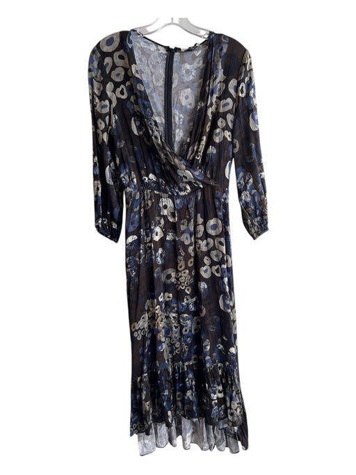 Lola & Sophie Size Est Small Navy, Silver & Mulit No Fabric Tag 3/4 Sleeve Dress Navy, Silver & Mulit / Est Small