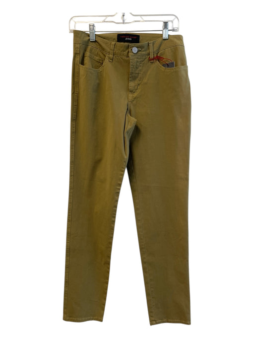 Fabrizio Gianni Size 4 Olive Green Cotton Mid Rise 5 Pocket Zip Fly Jeans Olive Green / 4