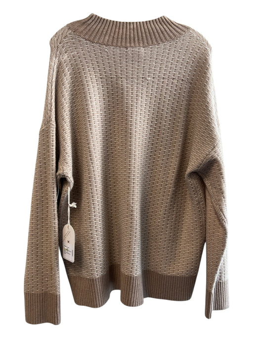 Kerisma Size Est S Tan Polyester Blend High Neck Knit Long Sleeve Sweater Tan / Est S
