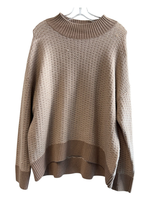 Kerisma Size Est S Tan Polyester Blend High Neck Knit Long Sleeve Sweater Tan / Est S