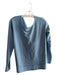 Mystree Size S Pale Blue Polyester Blend Boat Neck Long Sleeve V Back Top Pale Blue / S