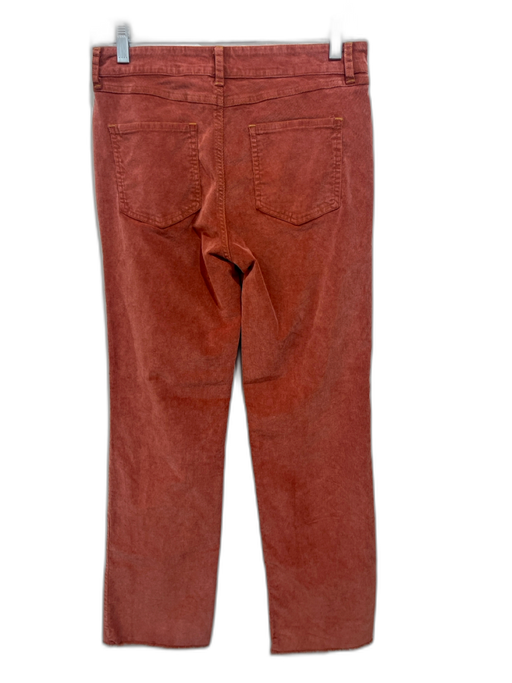Hello Nite Size Small Rust Orange Corduroy Straight Leg Frayed Hem Pants Rust Orange / Small