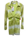 Sovere / Size S Green & White Lyocell blend Tie Detail Tie Dye Cut Out Dress Green & White / S