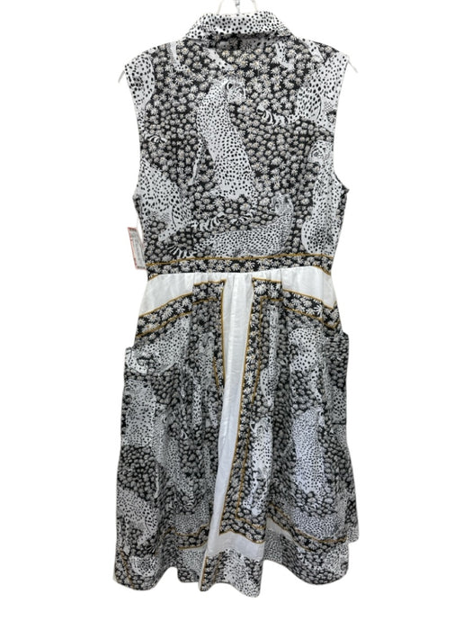 Dizzy Lizzie Size S Black, White, Yellow Cotton Semi Sheer Mixed Floral Dress Black, White, Yellow / S