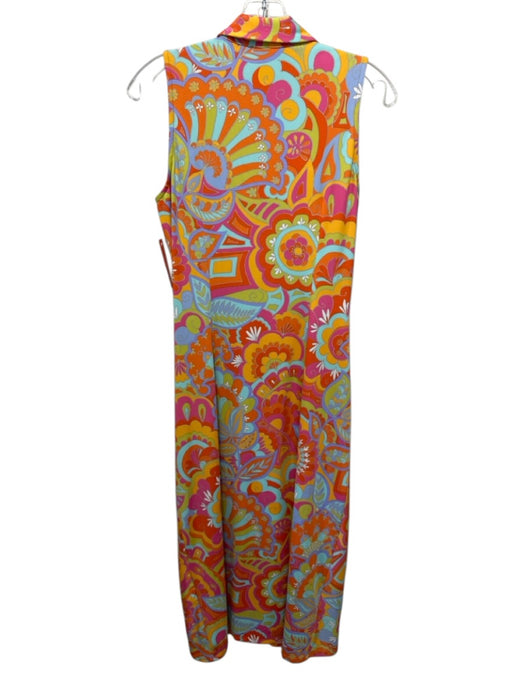 Flora Bea Size S Orange, Blue, Multi Polyester Blend psychedelic floral Dress Orange, Blue, Multi / S