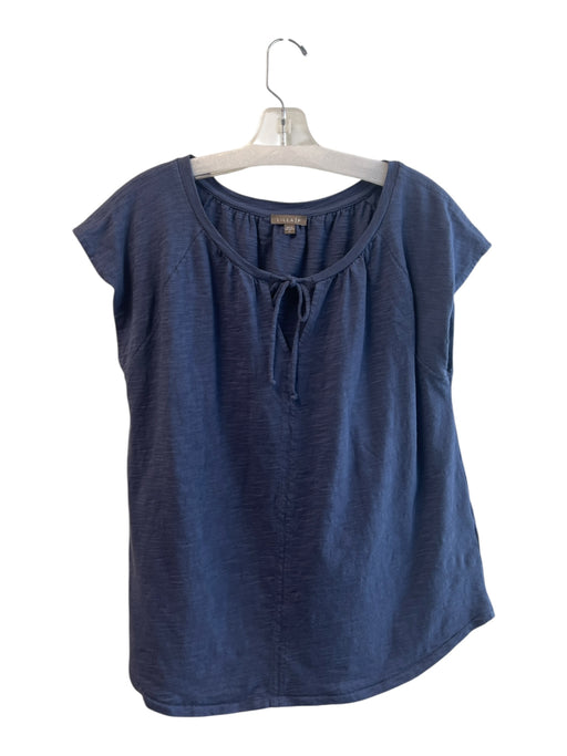 Lilla P Size Small Navy Cotton Tie Front seam detail Sleeveless Top Navy / Small
