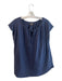 Lilla P Size Small Navy Cotton Tie Front seam detail Sleeveless Top Navy / Small