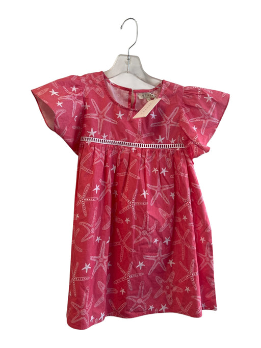 Stark X Size Small Pink Cotton Round Neck Short Flutter Sleeve Starfish Top Pink / Small