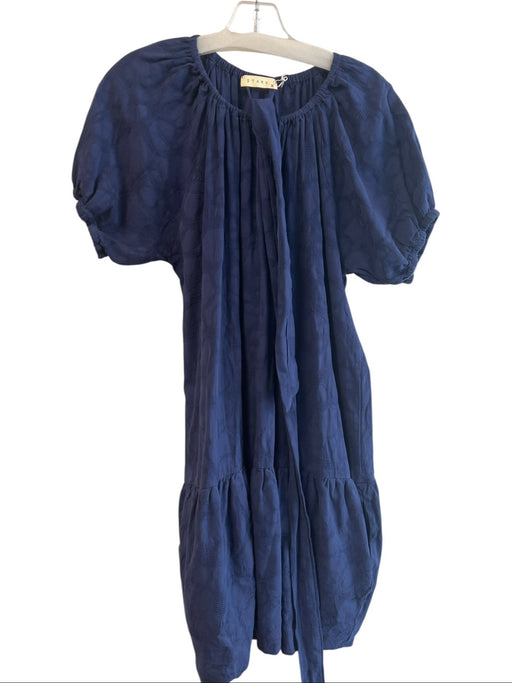 Stark X Size Small Navy No Fabric Tag Tie Detail Short Puff Sleeve Dress Navy / Small