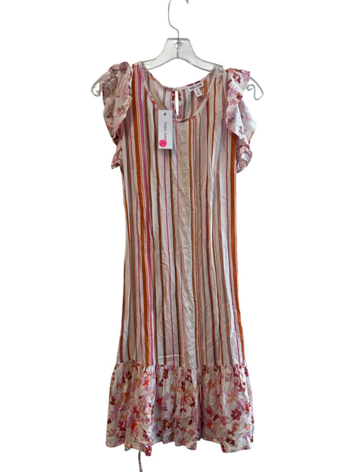 Tribal Jeans Size SP Oragnge & Hot Pink No Fabric Tag Striped Floral Dress Oragnge & Hot Pink / SP